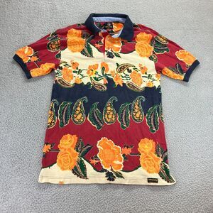 JOHNNY LAMBS POLO FLOREALE COTONE VINTAGE EXTRA RARE ITEM Mens Large FLORAL